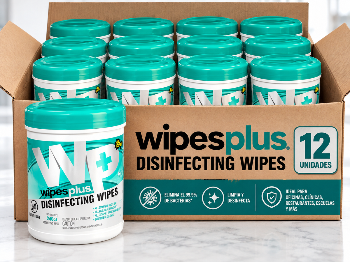 WipesPlus® Disinfecting Wipes – 240 Toallitas Desinfectantes
