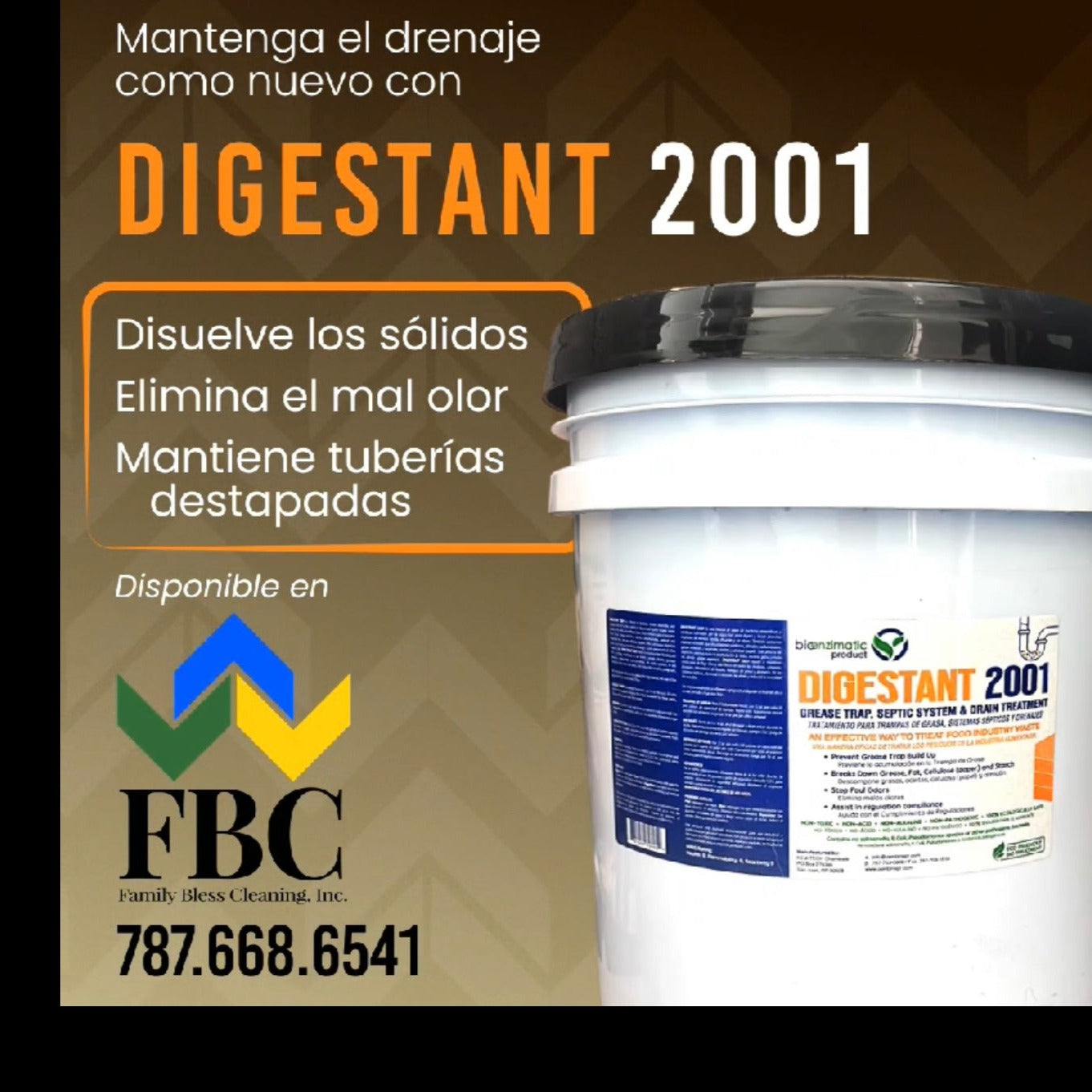 Digestand 2001: Limpiador Bio-Enzimático para Drenajes y Trampas de Grasa Comerciales