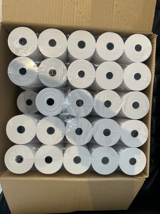 Thermal Paper Rolls 3 1/8 x 200" – Caja de 50 Rollos para Puntos de Venta