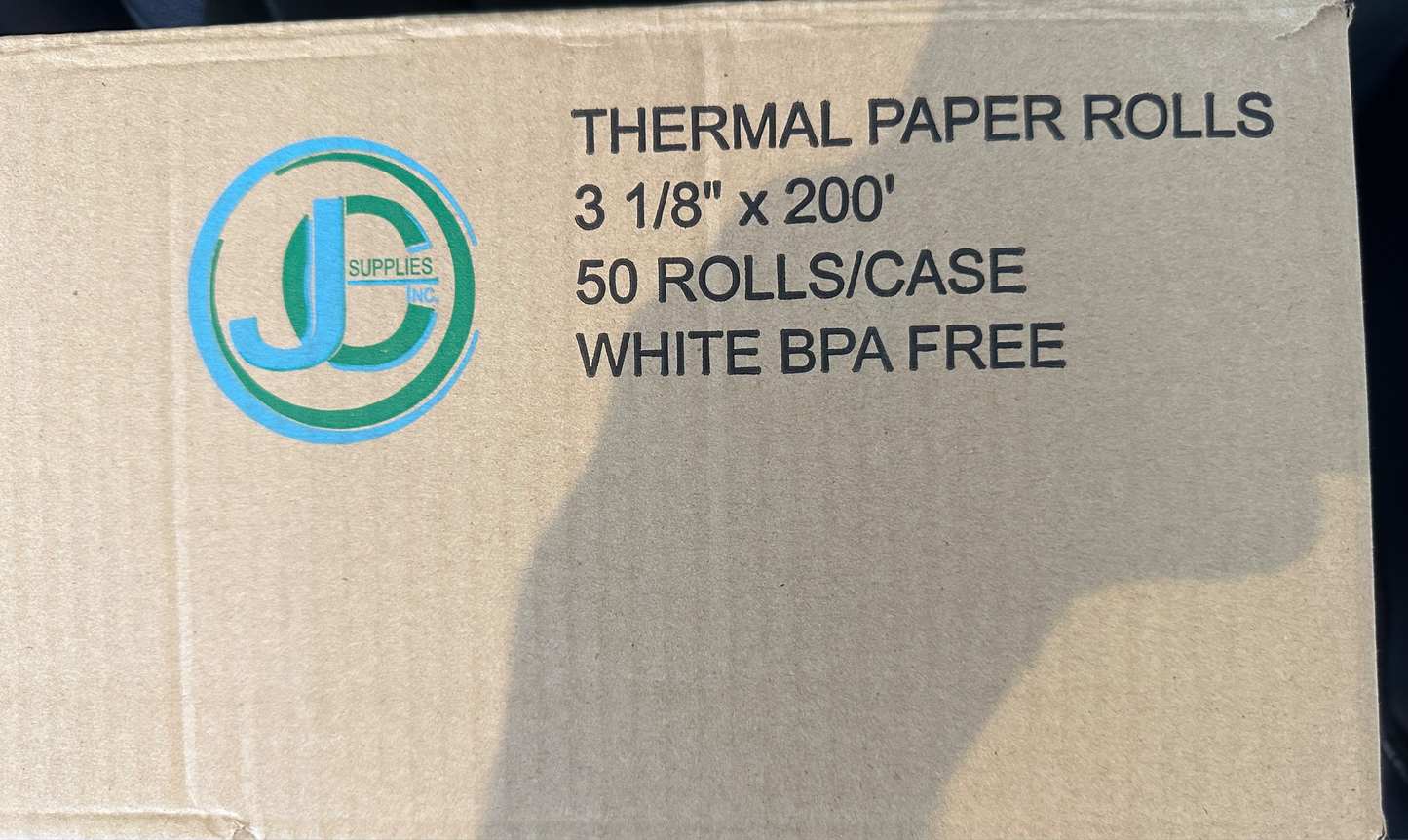 Thermal Paper Rolls 3 1/8 x 200" – Caja de 50 Rollos para Puntos de Venta